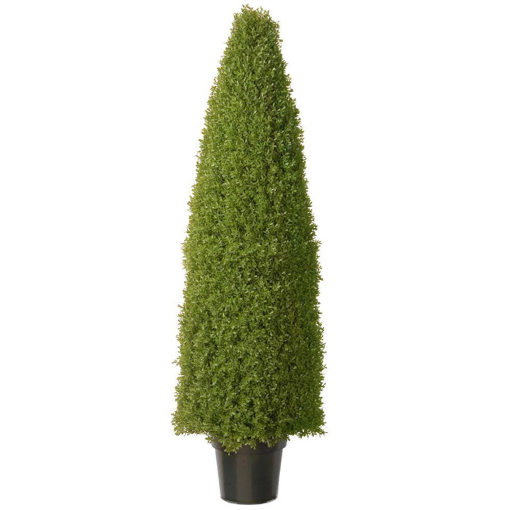 National Tree Company 60 In Artificial Boxwood Tree With Dark Green Growers Pot Lbx4 60 The Home Depot