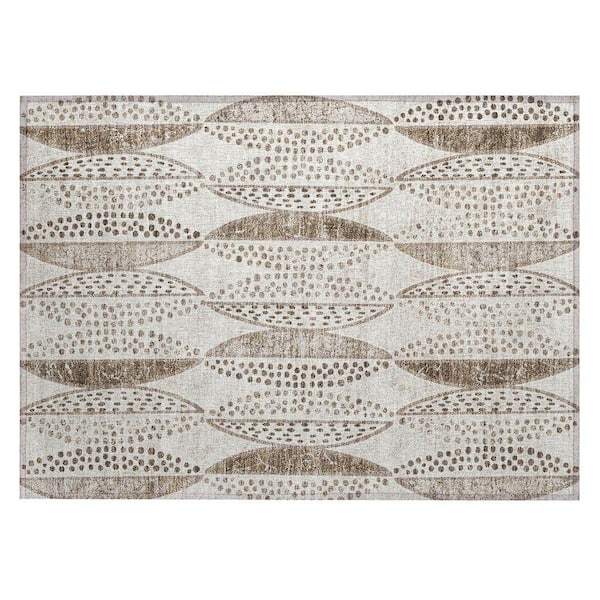 Chantille Machine Washable Indoor/Outdoor Abstract ACN2711 Beige 2 ft. x 3 ft. Accent Rug