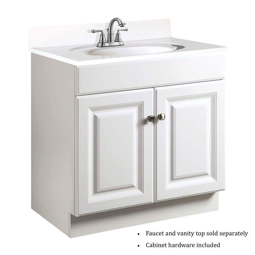 Wyndham 24" White MDF Freestanding Bathroom Vanity Cabinet