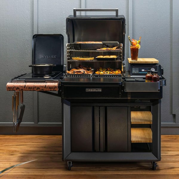 Timberline Wi-Fi Wood Pellet Grill in Black with Cover