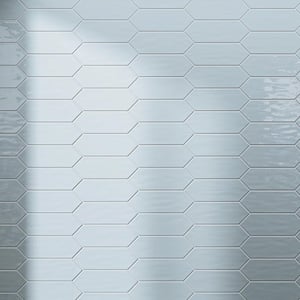 Taylor Sky Blue 3.94 in. X 11.81 in. Polished Ceramic Picket Wall Tile (10.76 sq. ft./Case)