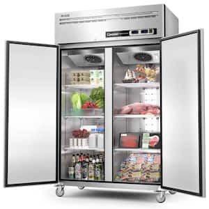 48 in. 36 cu. Ft. Auto / Cycle Defrost Commercial Refrigerator Freezer Combo, 2-Door Upright Freezer in Stainless Steel