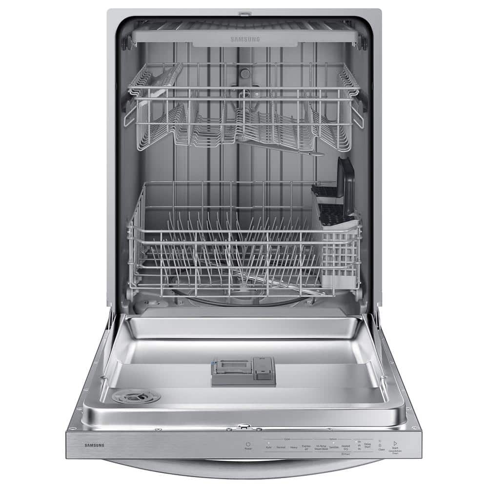 24" Stainless Steel Built-in Top Control Dishwasher with Adjustable Rack