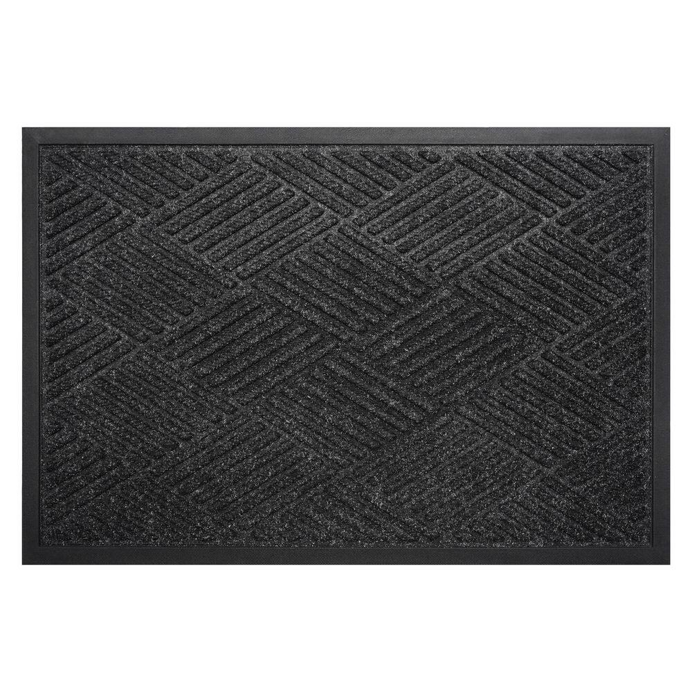 Graphite Grid Charcoal 24 in. x 36 in. Multicolored Indoor/Outdoor Doormat price history on PriceWatchPro