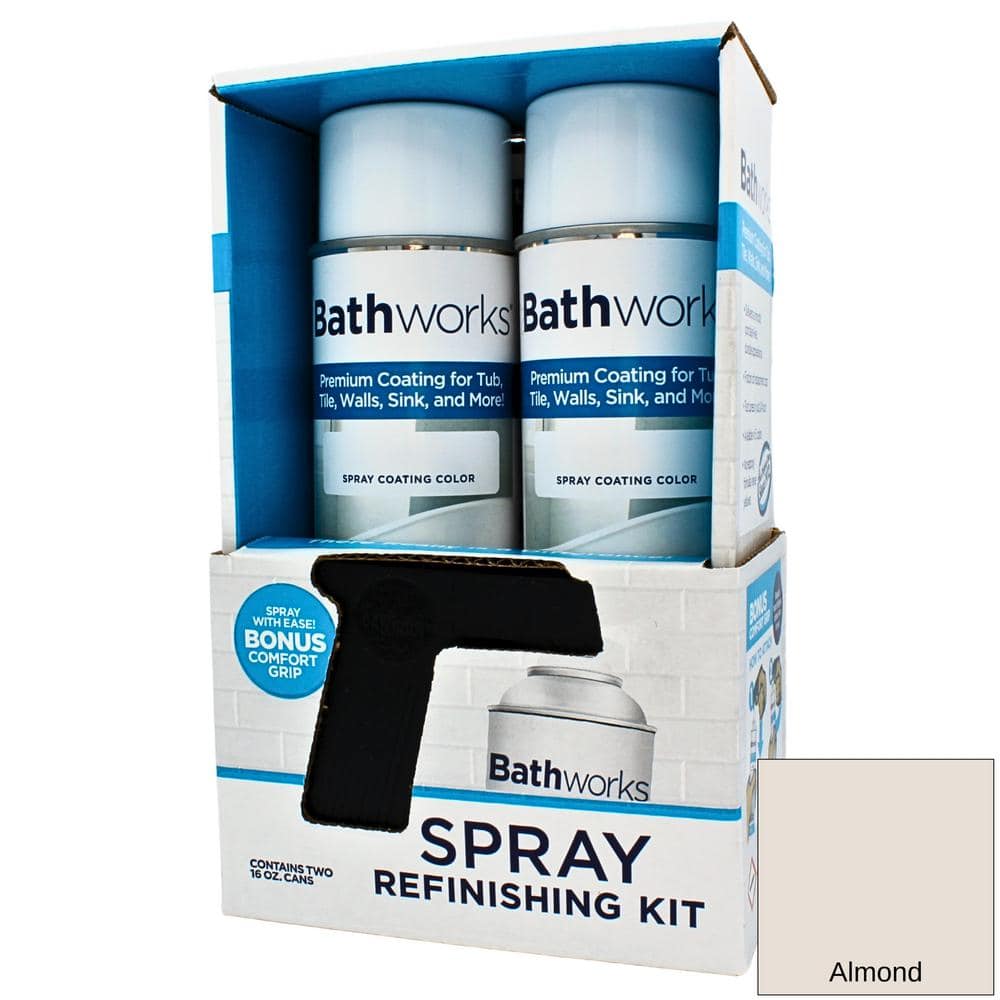 32 oz. Tub and Tile Refinishing Kit - 2 Spray Cans, Almond