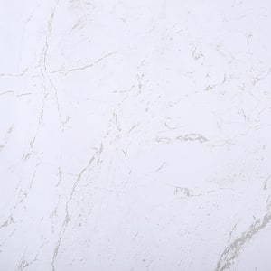 Falkirk McGowen IV White Faux Marble Modern Vinyl Peel and Stick Wallpaper (Covers 20 sq. ft.)