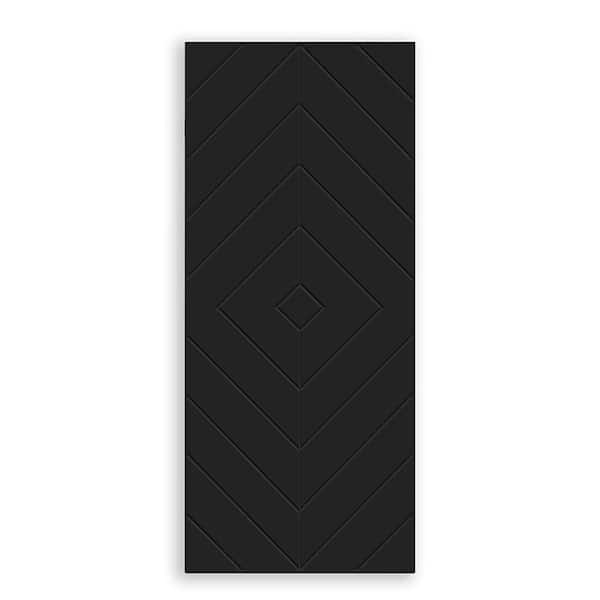 CALHOME 42 in. x 96 in. Hollow Core Black Painted Composite MDF Interior Door Slab