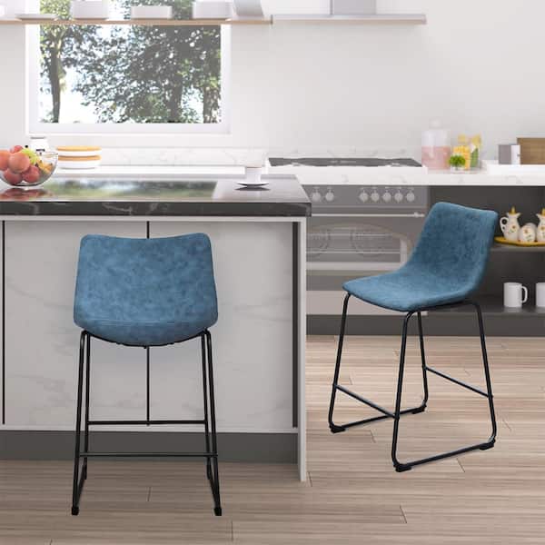 Maypex 35 In Indigo Low Back 24, What Is The Seat Height Of A Counter Bar Stool