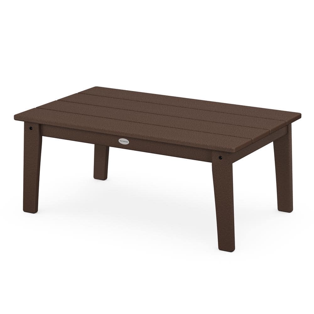 POLYWOOD Grant Park Mahogany Plastic Patio Furniture Outdoor All-Weather Coffee Table -  CTL2336MA