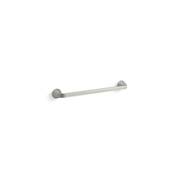 KOHLER Cursiva 18 in. Towel Bar in Vibrant Brushed Nickel