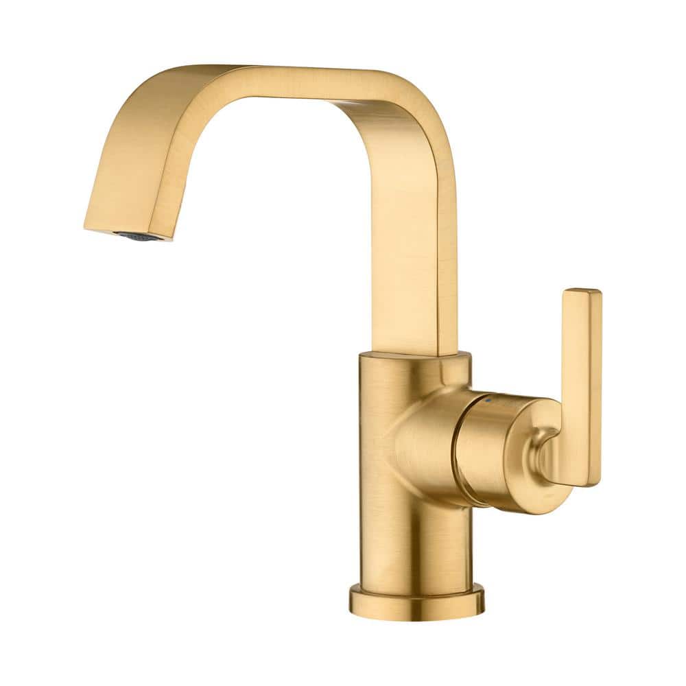 Modern Elegance Brushed Bronze Single-Handle Bathroom Faucet