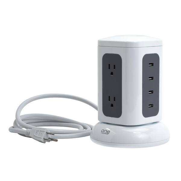 ProMounts 6 Outlet/4 USB Surge Protection Power Tower by One Power
