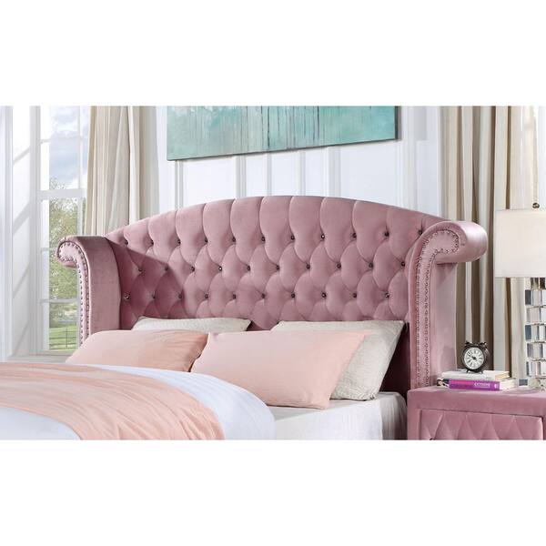 Furniture of America Nesika 5-Piece Pink Queen Bedroom Set