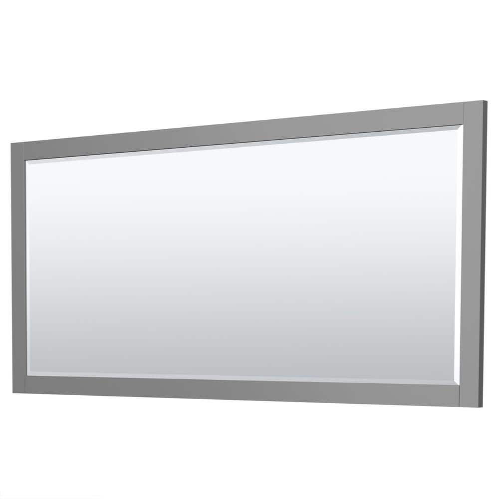Miranda 72'' Dark Gray Double Bathroom Vanity with White Carrara Marble Top and Matte Black Hardware