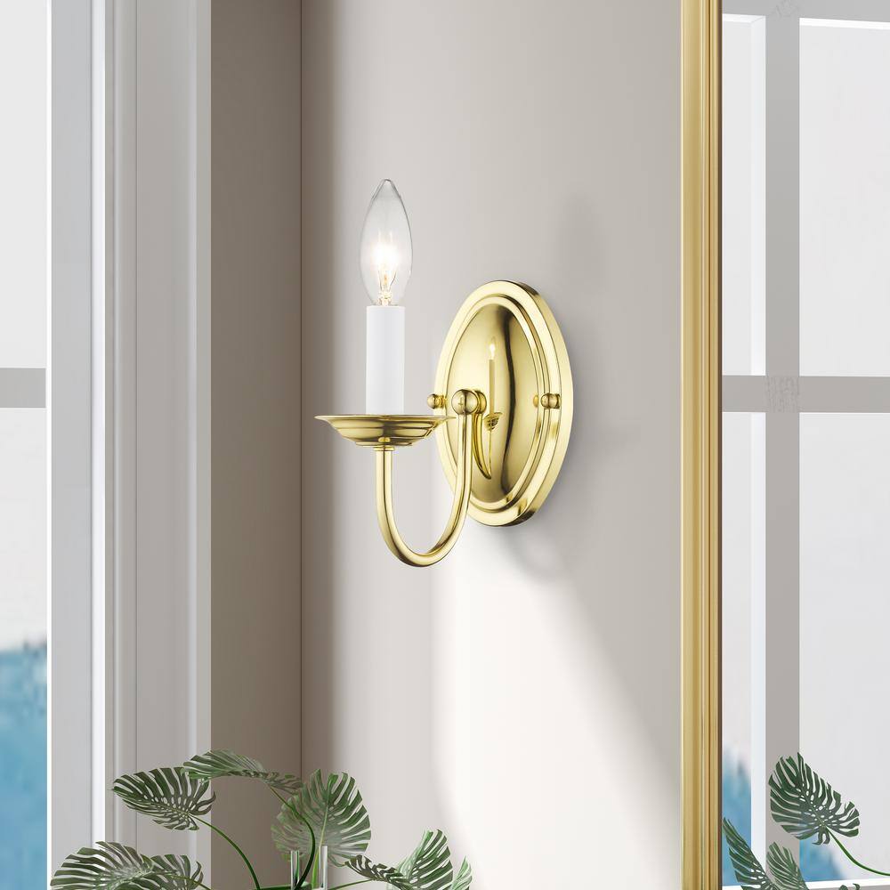 Elegant Brass & Bronze Dimmable Wall Sconce, 7" Height