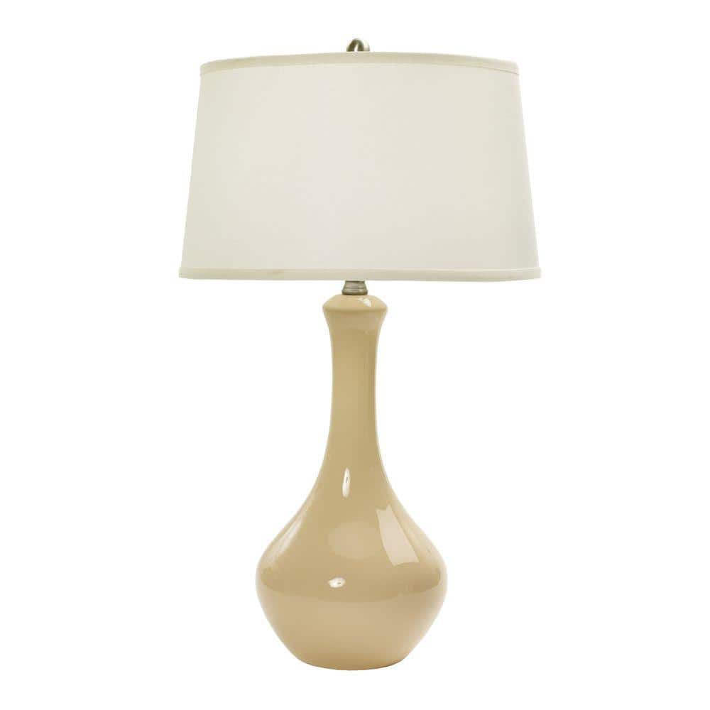 30 in. Bone Ceramic Table Lamp W-MR8850BONE - The Home Depot