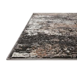 Estelle Charcoal/Granite 3 ft. 11 in. x 5 ft. 7 in. Abstract Polypropylene/Polyester Area Rug