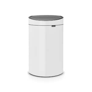 10.6 Gal. (40L) White Touch Top Trash Can