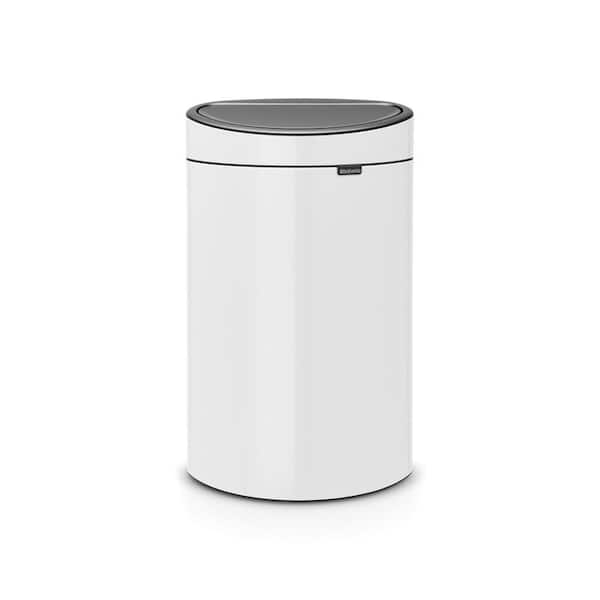 Touch Top 10.6 gal. Trash Can New - White