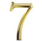 Classic 6 in. Polished Brass Number 7