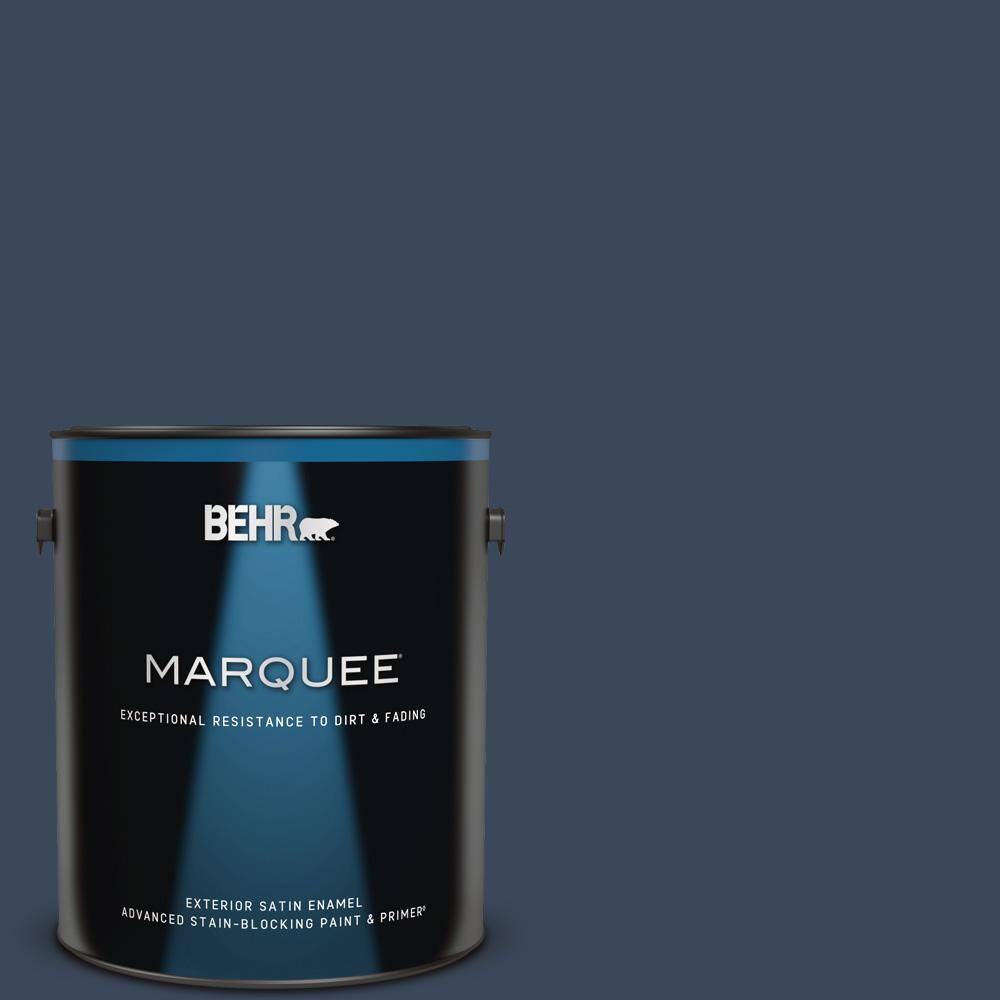 BEHR MARQUEE 1 gal. M5007 Very Navy Satin Enamel BEHR MARQUEE 1 gal. M5007 Very Navy Satin Enamel
