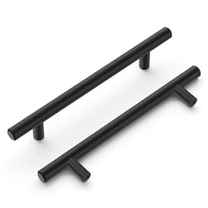 Bar Pulls 5-1/16 in. (128 mm) Center-to-Center Matte Black Finish Cabinet Pull (10-Pack)