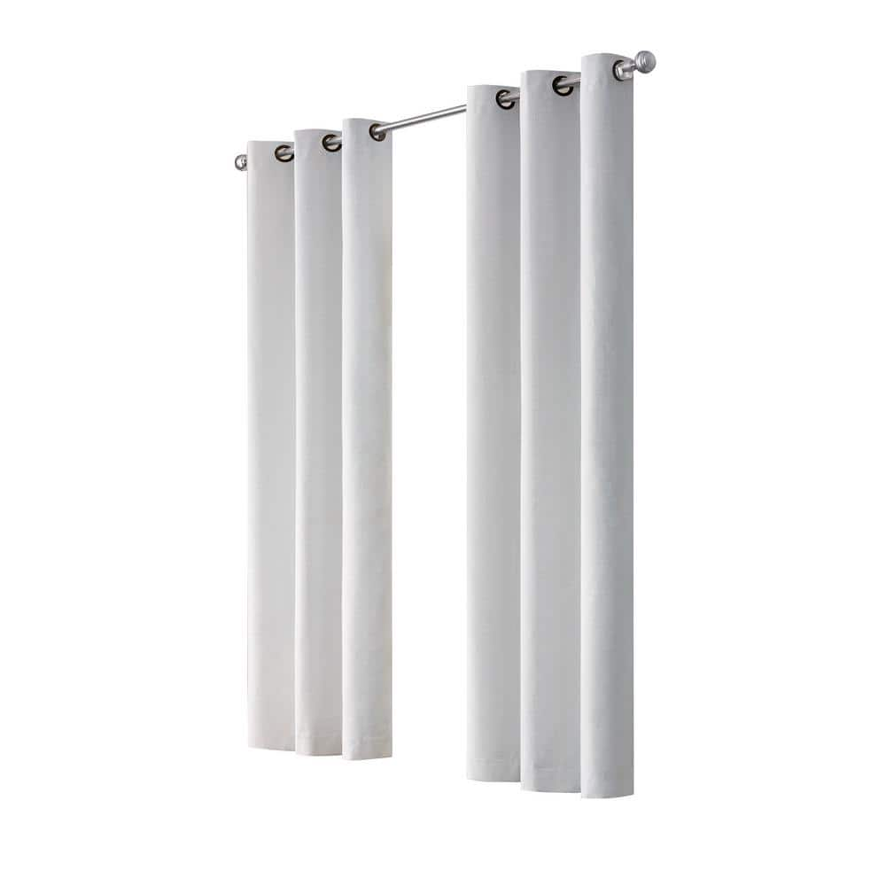 Eclipse White Grommet Blackout Curtain - 42 in. W x 84 in. L