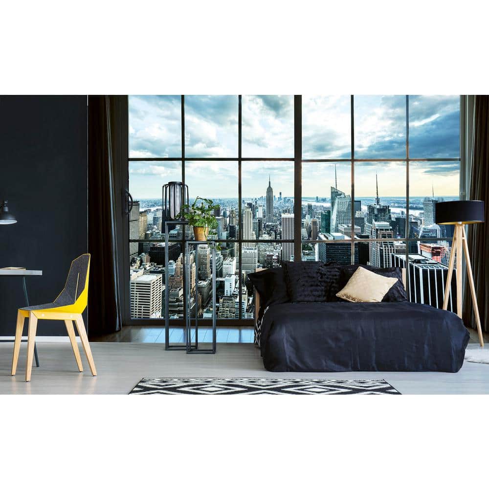 Manhattan Skyline Blue Non-Pasted Wall Mural