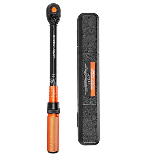 Click Torque Wrench, 1/2 in. Drive, 10-170 lbf-ft. /13.6-230.5 N. m, Dual-direction Torque Wrench with Dual Range Scales