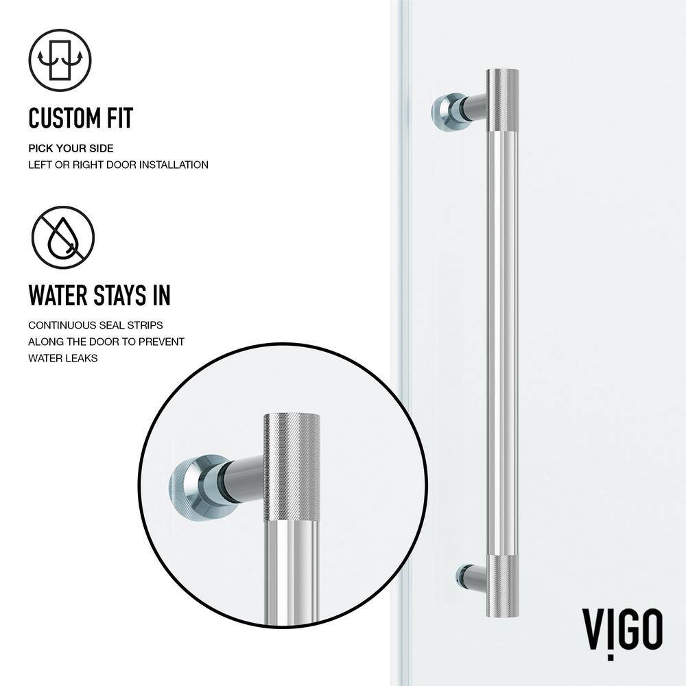Hamilton 60" Chrome Frameless Sliding Tub Door with Clear Glass