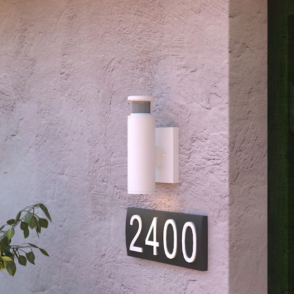 VAXCEL Chiasso White LED Motion Sensor Dusk to Dawn Dark Sky Outdoor Wall Light