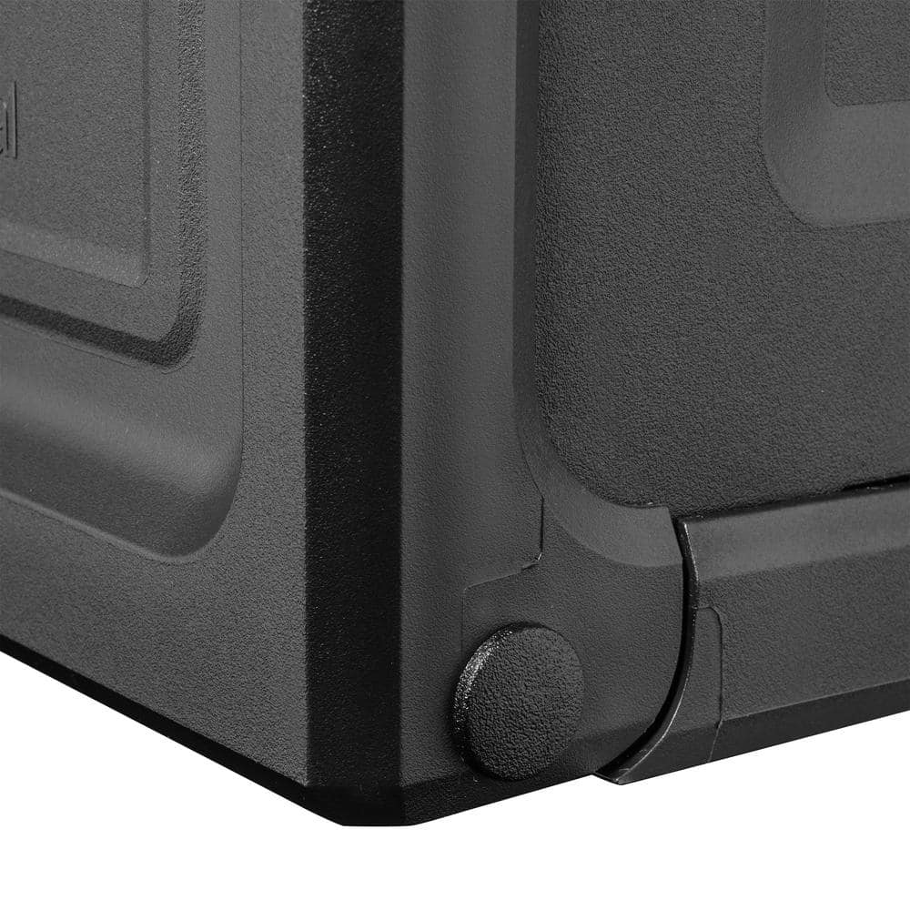 Extra Large Black Plastic Post Mount Mailbox