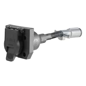 Center Pin Brake Lights CURT 57660 7-Way RV Blade Vehicle-Side to 6-Way Round Trailer Wiring Adapter 