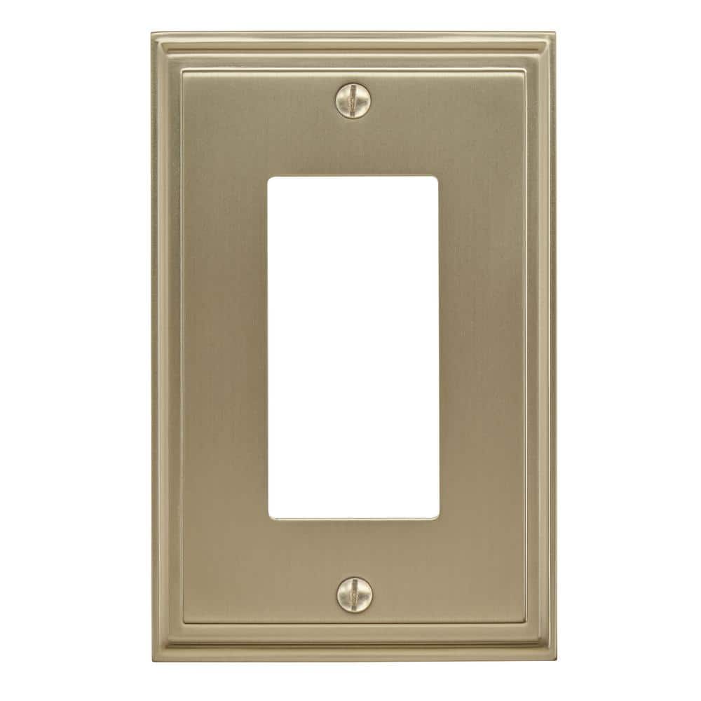 Golden Champagne Metal 1-Gang Rocker Wall Plate