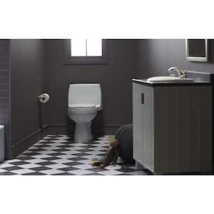 Santa Rosa Comfort Height 1-Piece 1.28 GPF Single Flush Compact Elongated Toilet with AquaPiston Flush in White