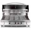 NewAge Products 33 in. Outdoor Kitchen 4-Burner Propane Gas Platinum Grill  in Stainless Steel 66910 - The Home Depot