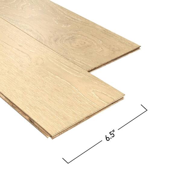 Mohawk Village Square Conch Oak 0.37 in. T x 6.5 in. W Wirebrushed Engineered Hardwood Flooring (27 sq. ft./case)