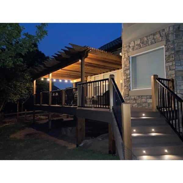 Plus 6 ft. x 36 in. Brown Fine Textured Aluminum Stair Rail Kit
