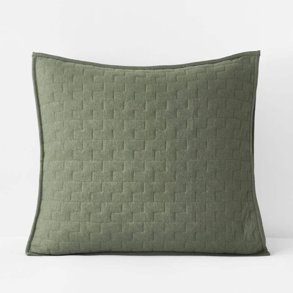 The Company Store Air Layer Green Cotton Blend Euro Sham