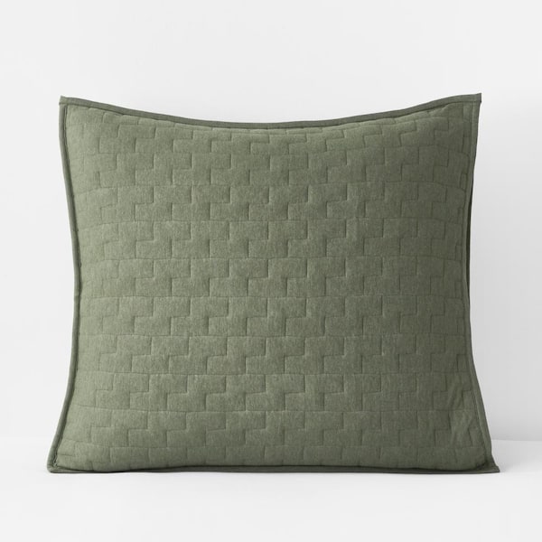 The Company Store Air Layer Green Cotton Blend Euro Sham