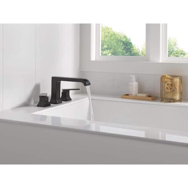 Velum 2-Handle Deck Mount Roman Tub Faucet Trim Kit in Matte Black (Valve Not Included)