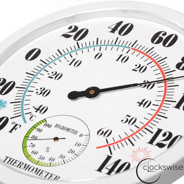 CLOCKWISE Clockswise 10 in. Outdoor Indoor Wall Thermometer and