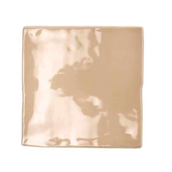 Silken 3.94 in. x 3.94 in. Beige Ceramic Glossy Wall and Floor Tile (40 Cases/215.2 sq. ft./Pallet)