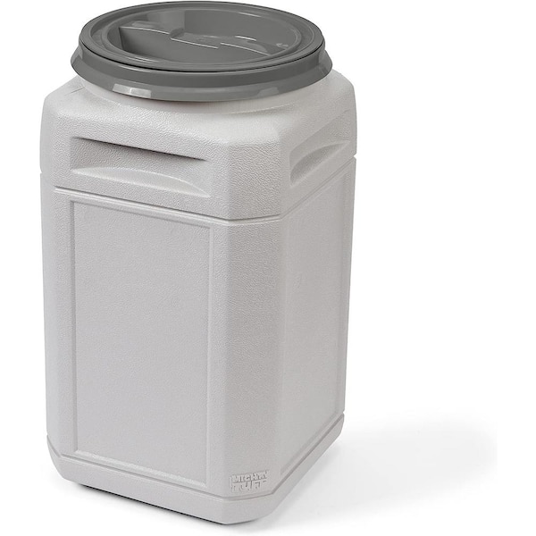 Mighty Tuff 13 Gal, up to 54 Lbs. Pet Food Storage Container with Airtight Twist Lid and Built-In Handles
