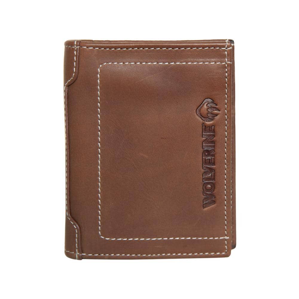 Wolverine Raider Full Grain Oil Tan Leather L-Fold Wallet in Brown