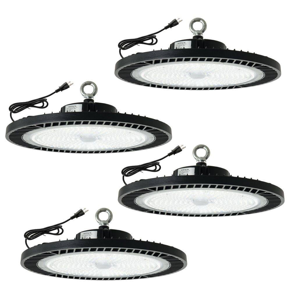 4-Pack 400W Black UFO LED High Bay Light 5000K 60000LM with Plug AC100-277V Commercial Lighting for Warehouse/Shop/Barn price history on PriceWatchPro