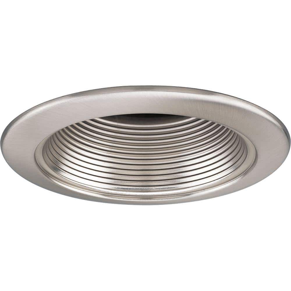 4 in. 12-Volt Brushed Nickel Recessed Baffle Trim
