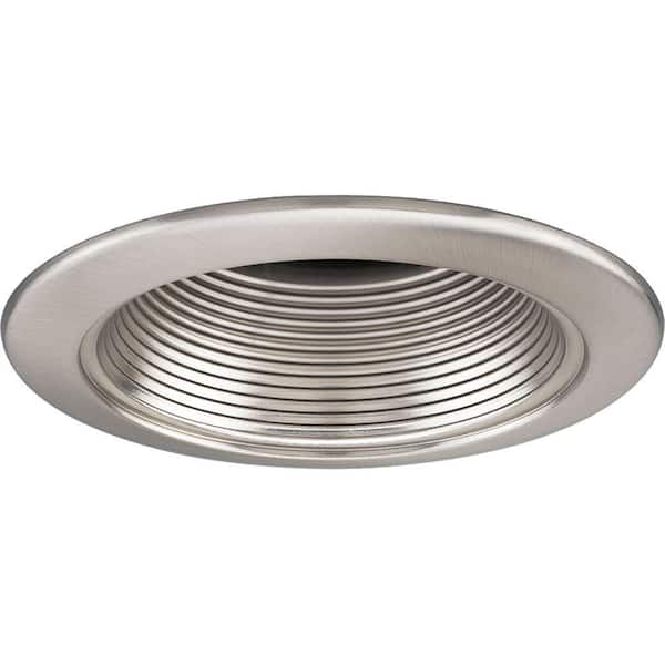 Progress Lighting 4 in. 12-Volt Brushed Nickel Recessed Baffle Trim