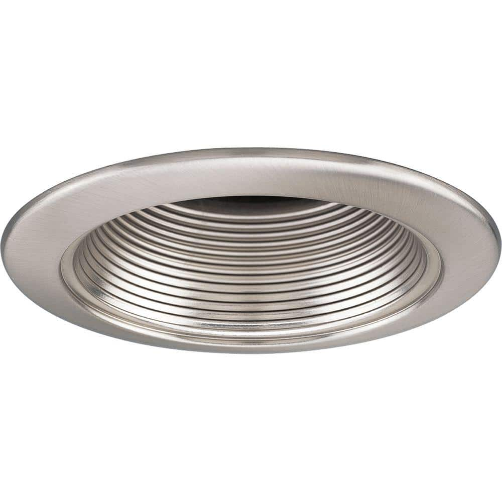 Progress Lighting 4 in. Brushed Nickel Recessed Baffle Trim