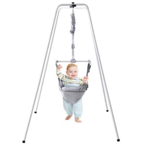 Baby Jumper with Stand Height-Adjustable Baby Bouncers 35 Lbs. Load Quick-Folding Exerciser Gift for 3+ Months Toddler
